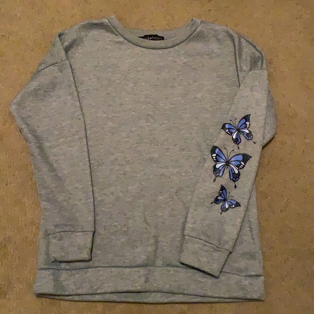 Derek heart grey hoodie Size M